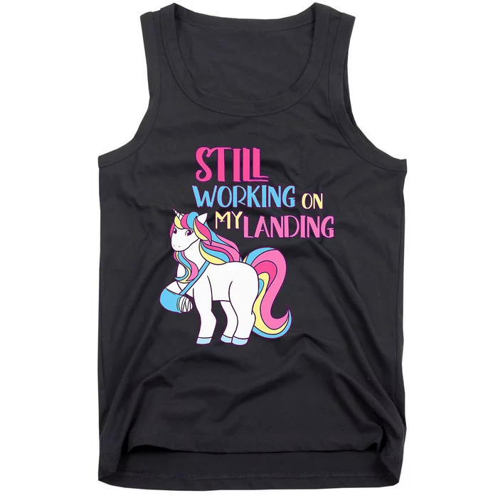 Adorable Unicorn Design for Healing Broken Arm Recovery Tank Top