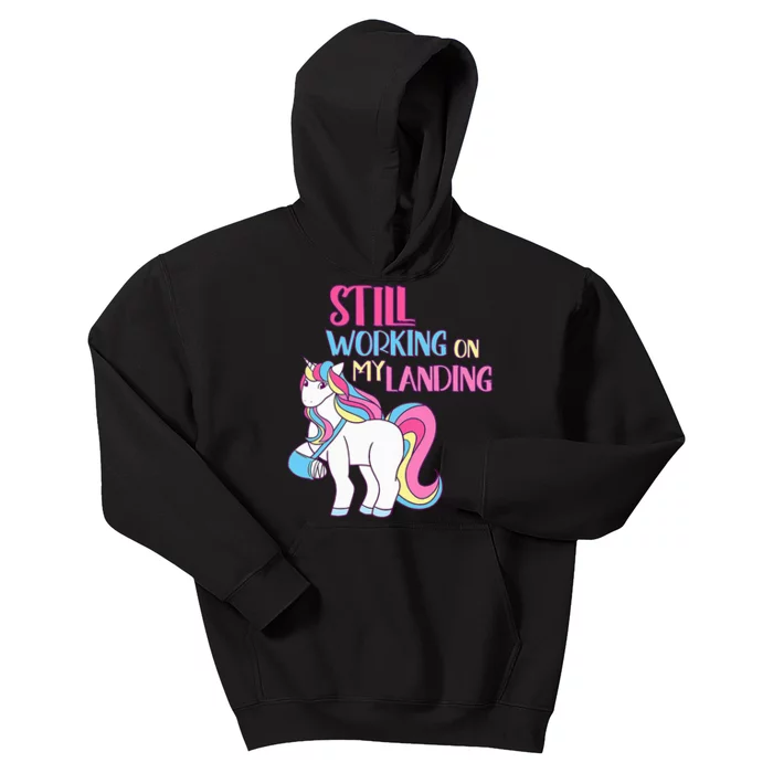 Adorable Unicorn Design for Healing Broken Arm Recovery Kids Hoodie