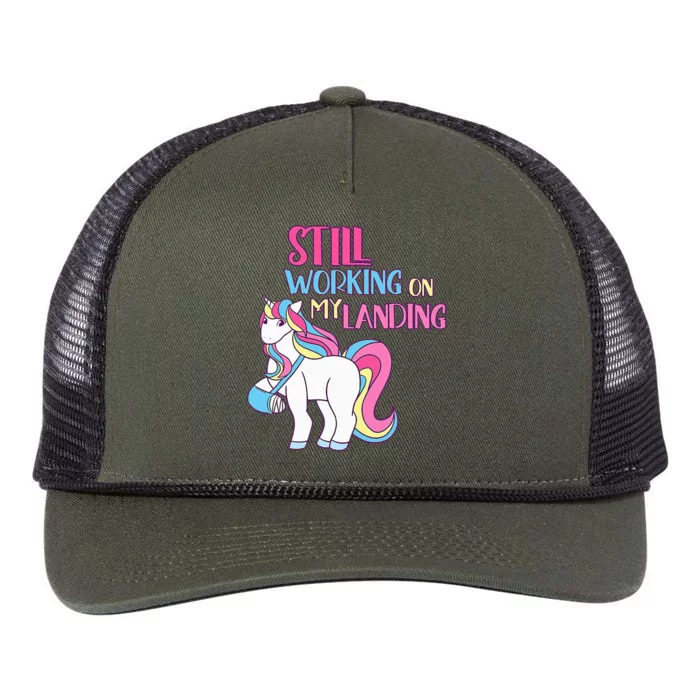 Adorable Unicorn Design for Healing Broken Arm Recovery Retro Rope Trucker Hat Cap