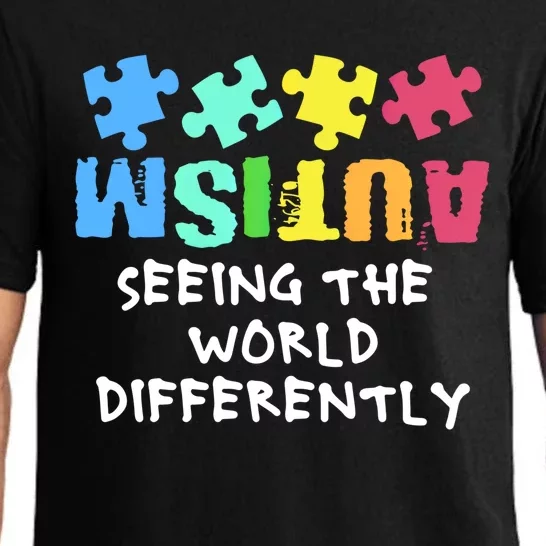 Autism Upside Down Autism Seeing The World Differently Gift Pajama Set