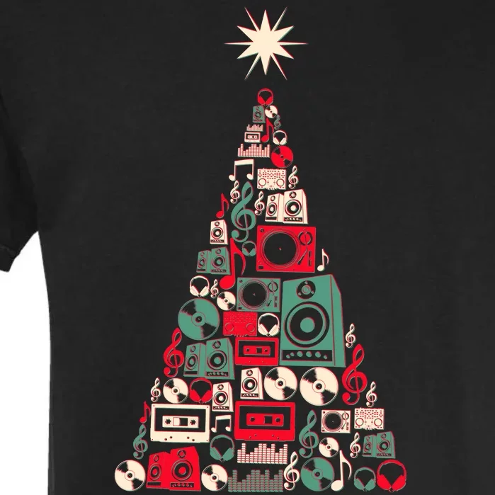 Audio Music Fan Christmas Tree Garment-Dyed Heavyweight T-Shirt