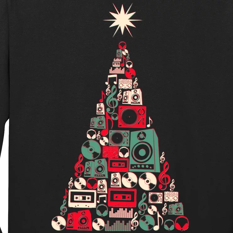 Audio Music Fan Christmas Tree Long Sleeve Shirt