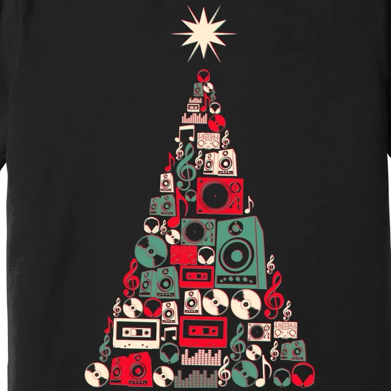 Audio Music Fan Christmas Tree Premium T-Shirt