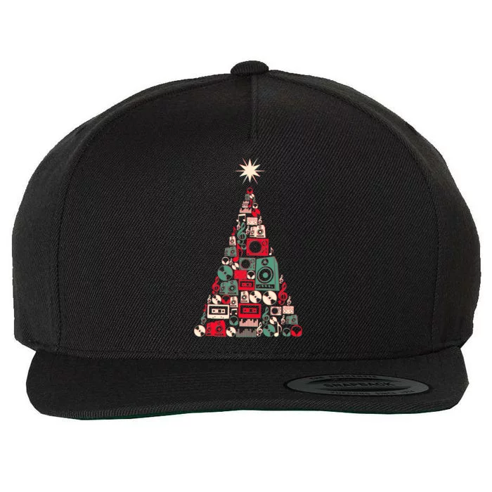 Audio Music Fan Christmas Tree Wool Snapback Cap