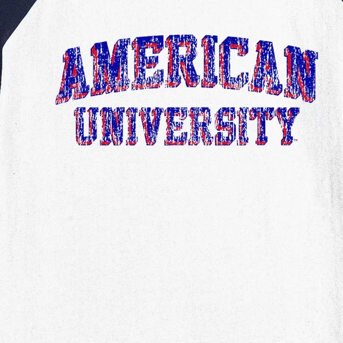 American University Eagles Retro Arch Baseball Sleeve Shirt