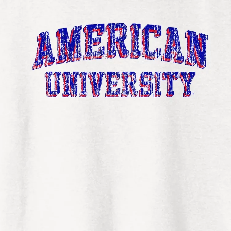 American University Eagles Retro Arch Women's Crop Top Tee