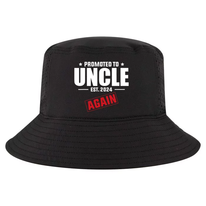 Again Uncle Est 2024 Promoted To Uncle Baby Announcement Cool Comfort Performance Bucket Hat