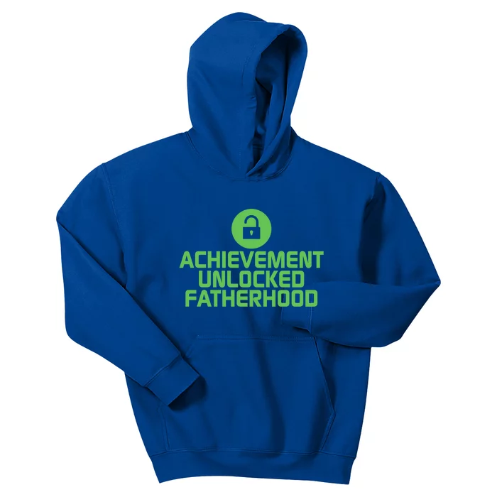 Achievet Unlock Fatherhood Cutest Father Design Gift Kids Hoodie