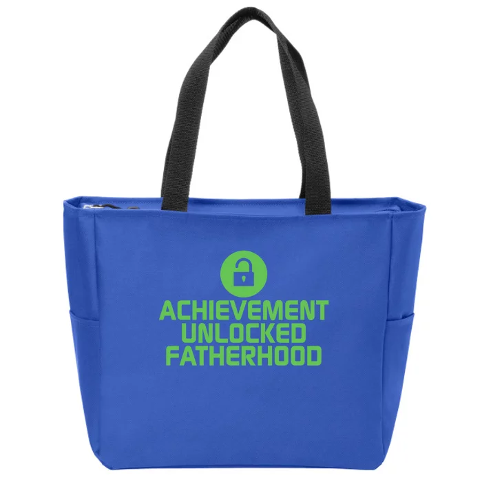 Achievet Unlock Fatherhood Cutest Father Design Gift Zip Tote Bag