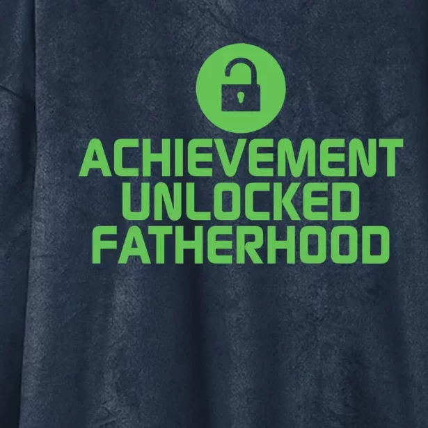 Achievet Unlock Fatherhood Cutest Father Design Gift Hooded Wearable Blanket