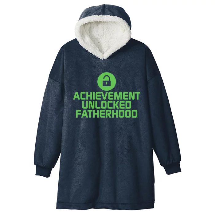 Achievet Unlock Fatherhood Cutest Father Design Gift Hooded Wearable Blanket