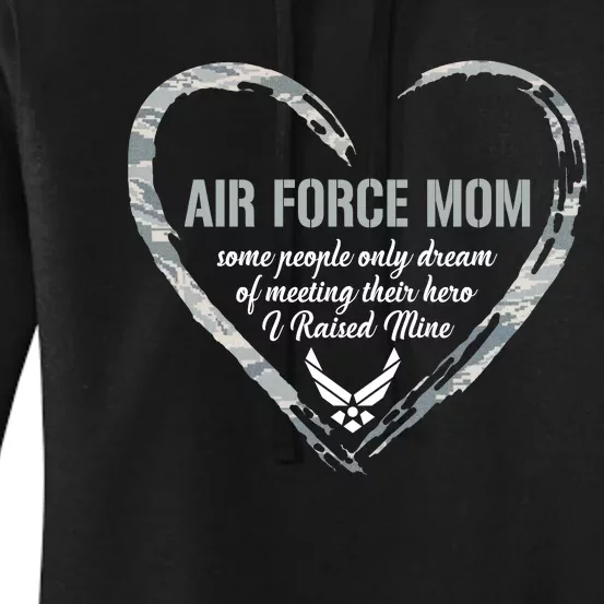 Air USAF Force Mom Woman Proud Mom Heart Women's Pullover Hoodie