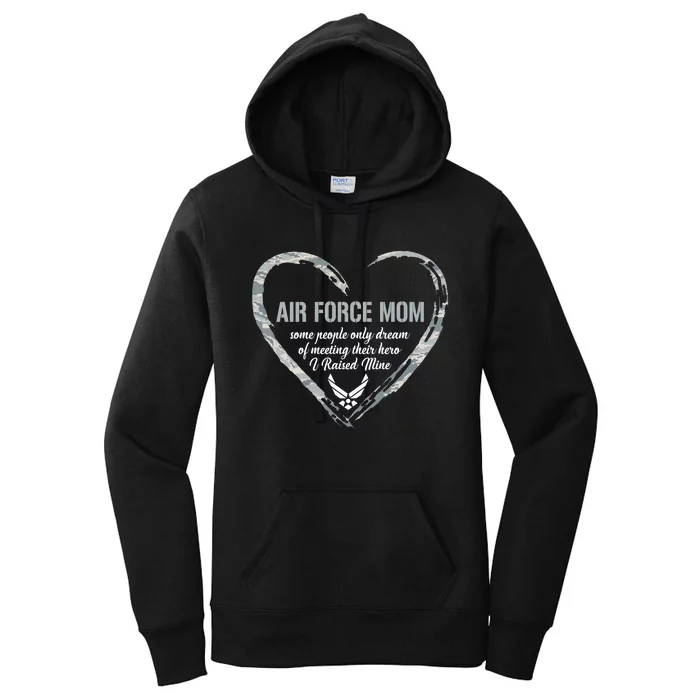 Air USAF Force Mom Woman Proud Mom Heart Women's Pullover Hoodie