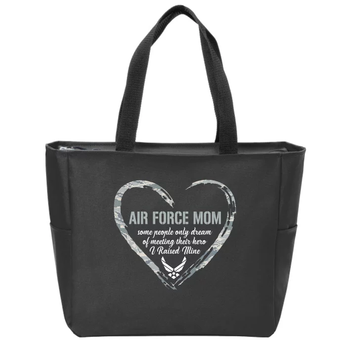 Air USAF Force Mom Woman Proud Mom Heart Zip Tote Bag