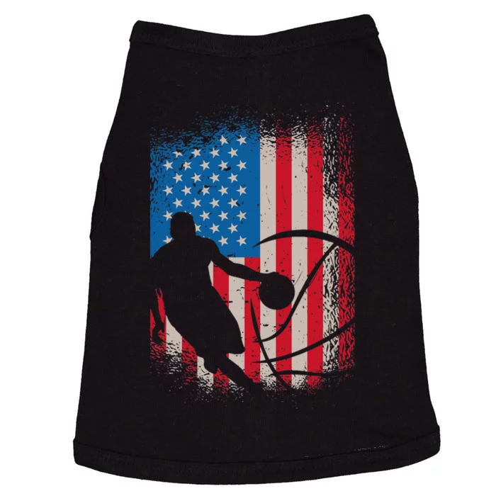 American USA flag basketball for basketball player Doggie Tank