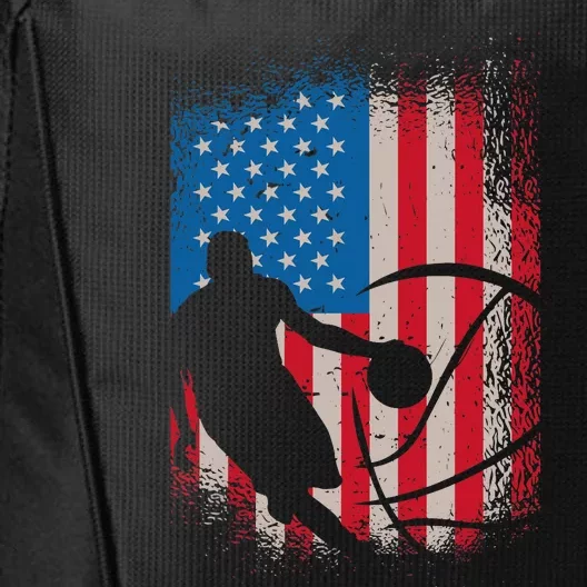 American USA flag basketball for basketball player City Backpack