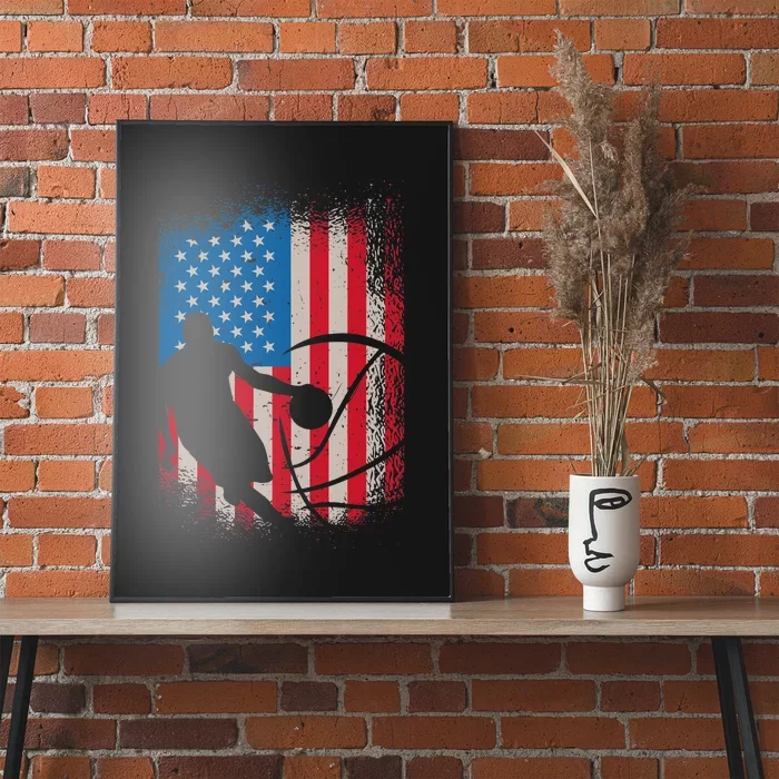 American USA flag basketball for basketball player Poster