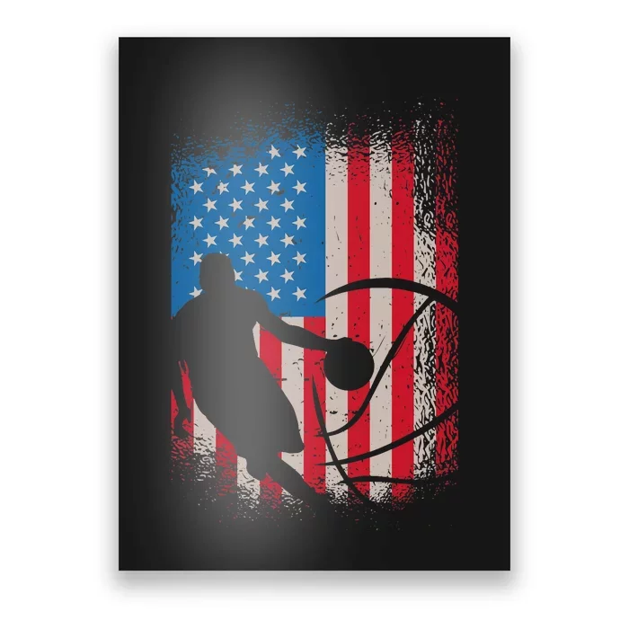 American USA flag basketball for basketball player Poster