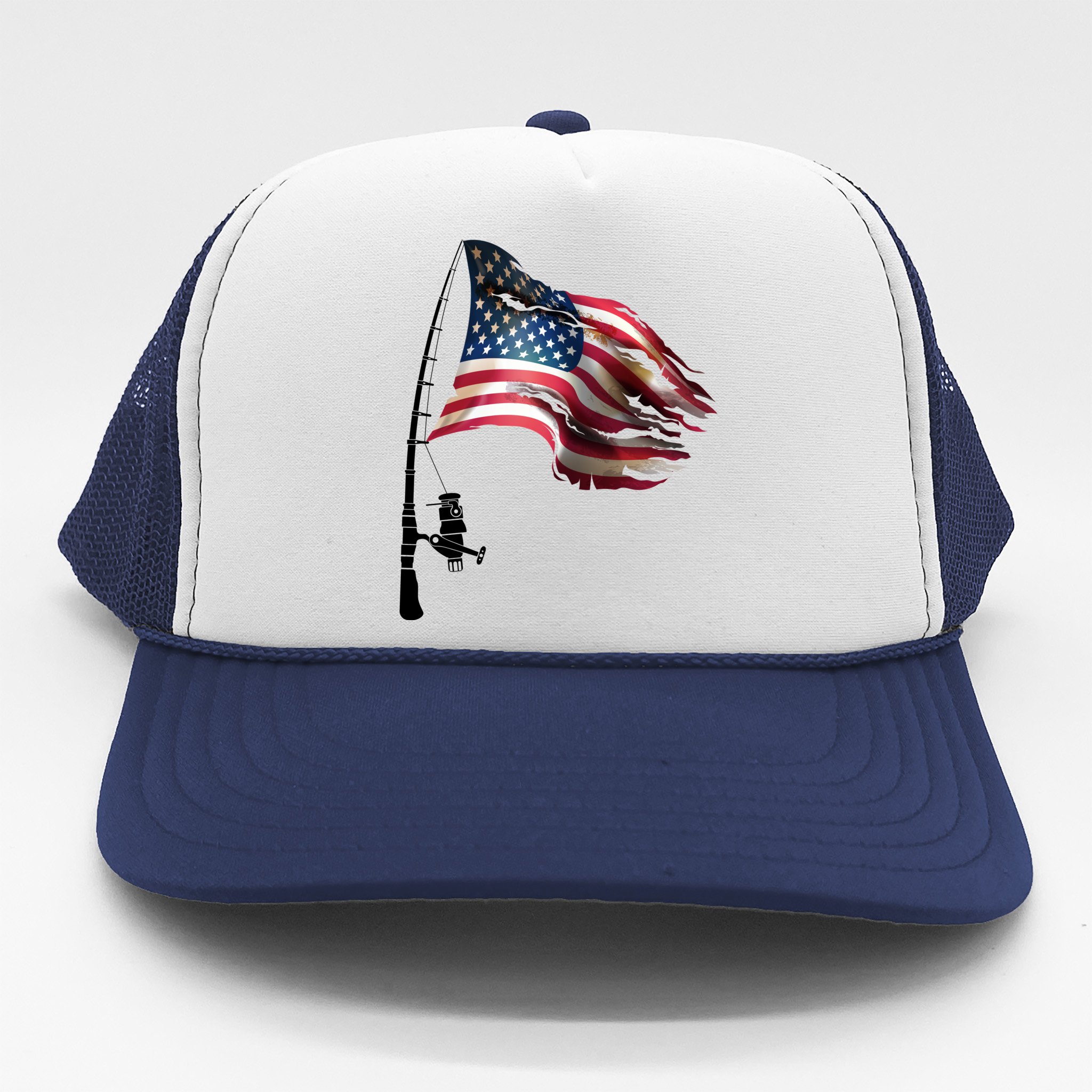 American flag fishing cheap pole hat