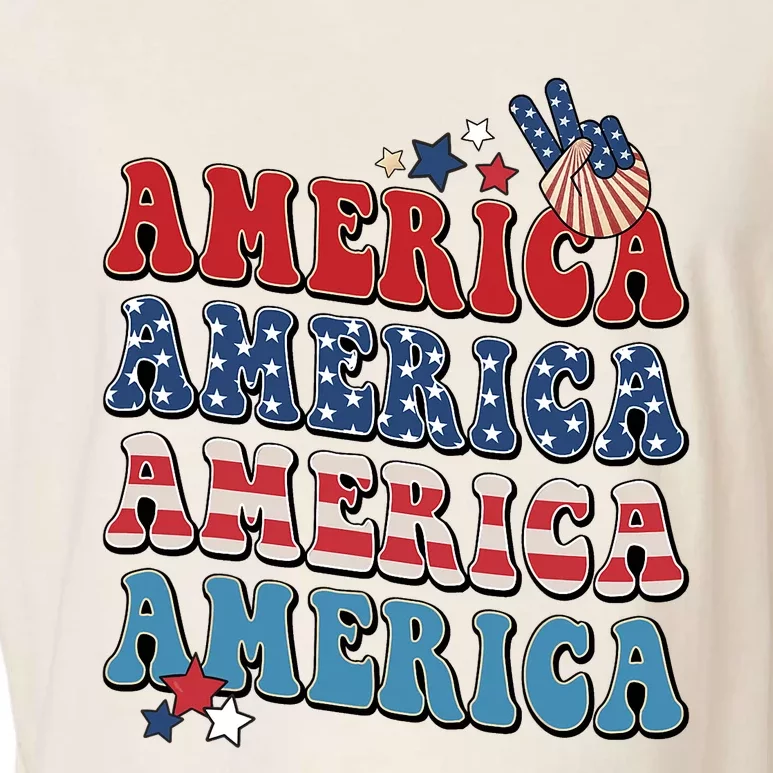 America USA Fourth Of July 4th For Men Women And Boy Garment-Dyed Women's Muscle Tee