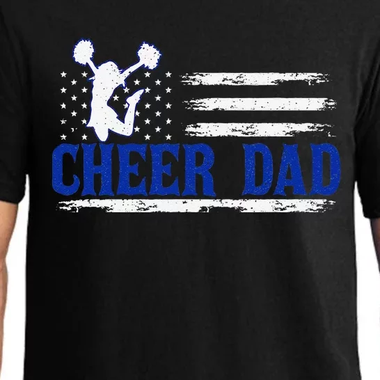 American US Flag Cheer Dad Tee For Funny Fathers Day Pajama Set