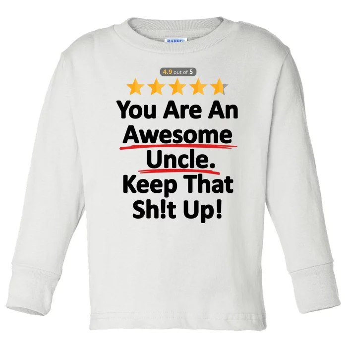 Awesome Uncle Funny Gift For Uncles Toddler Long Sleeve Shirt