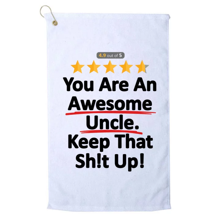 Awesome Uncle Funny Gift For Uncles Platinum Collection Golf Towel