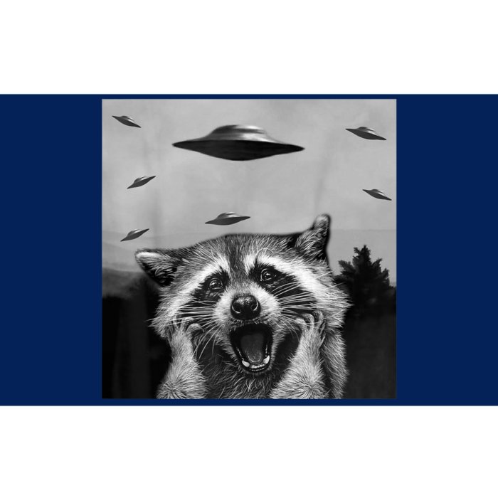 Alien UFO Funny Raccoon Stuffed Animal Bumper Sticker