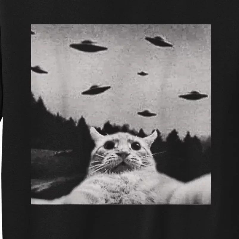 Alien UFO Funny Cat Sweatshirt