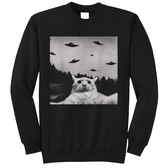 Alien UFO Funny Cat Sweatshirt