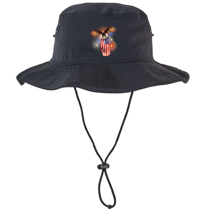 America USA Flag Eagle Fireworks Legacy Cool Fit Booney Bucket Hat