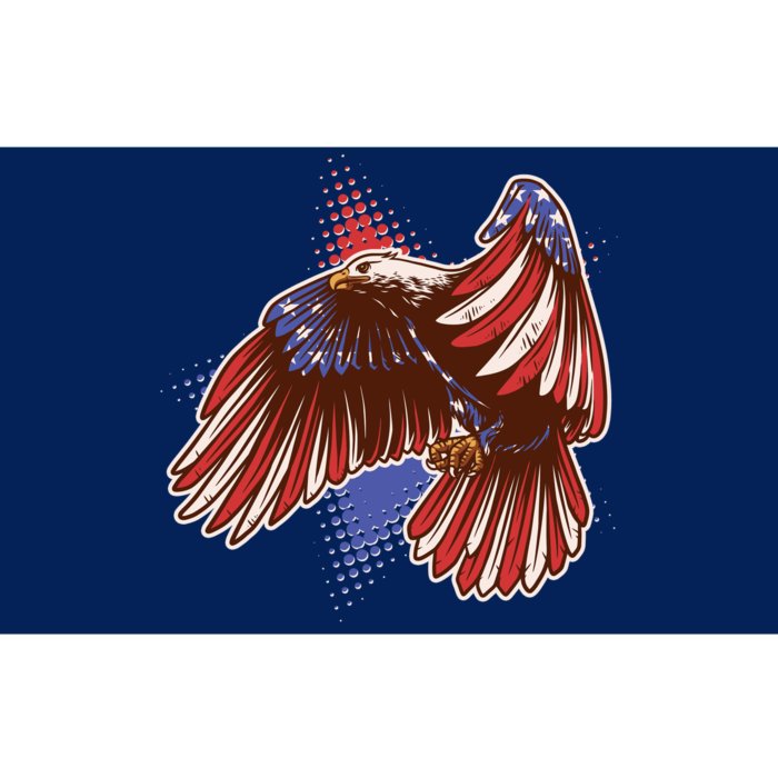 American USA Flag Patriotic Bald Eagle Bumper Sticker