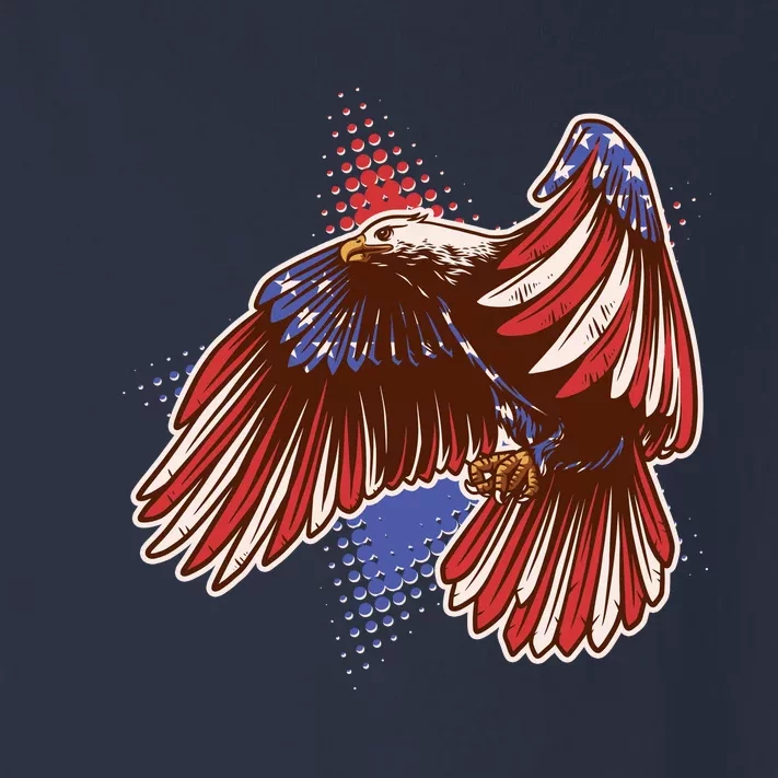 American USA Flag Patriotic Bald Eagle Toddler Long Sleeve Shirt