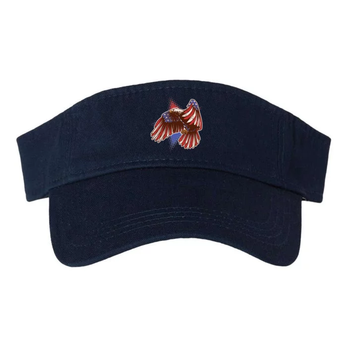 American USA Flag Patriotic Bald Eagle Valucap Bio-Washed Visor