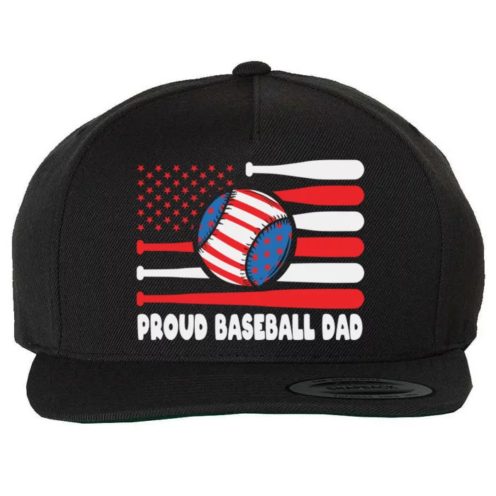 American Usa Flag Baseball Dad Cute Gift Wool Snapback Cap