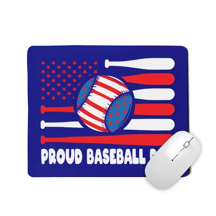 American Usa Flag Baseball Dad Cute Gift Mousepad