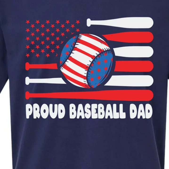 American Usa Flag Baseball Dad Cute Gift Sueded Cloud Jersey T-Shirt