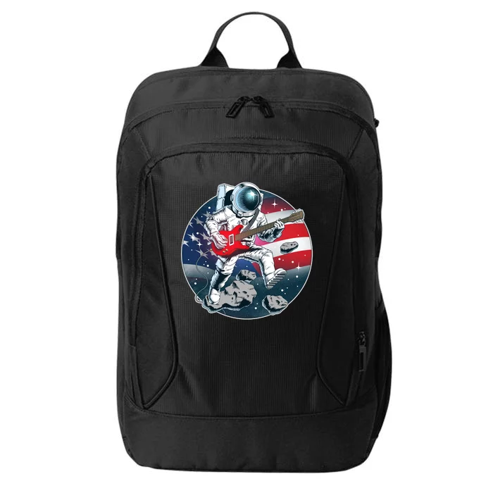 American USA Flag Rocking Space Astronaut City Backpack