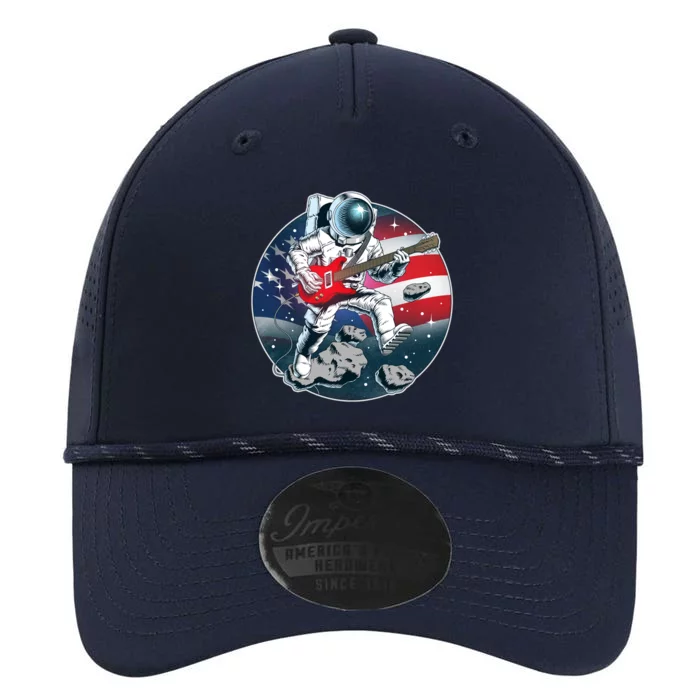 American USA Flag Rocking Space Astronaut Performance The Dyno Cap