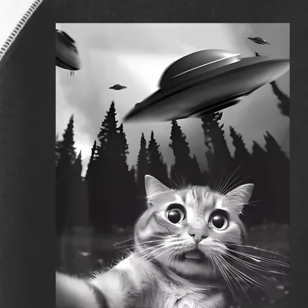 Alien UFO Funny Cat Selfie Toddler Fine Jersey T-Shirt