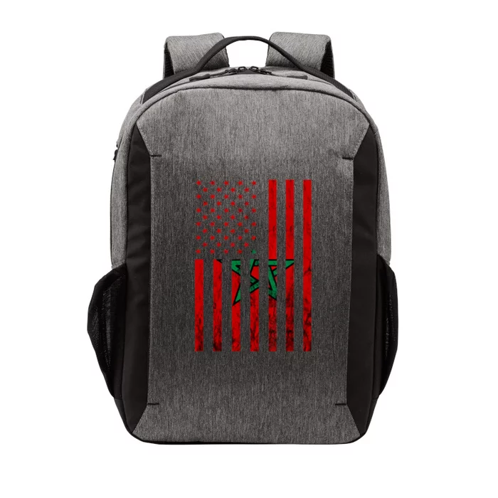 American USA Flag Morocco Moroccan Flag Moroccan Roots Vector Backpack