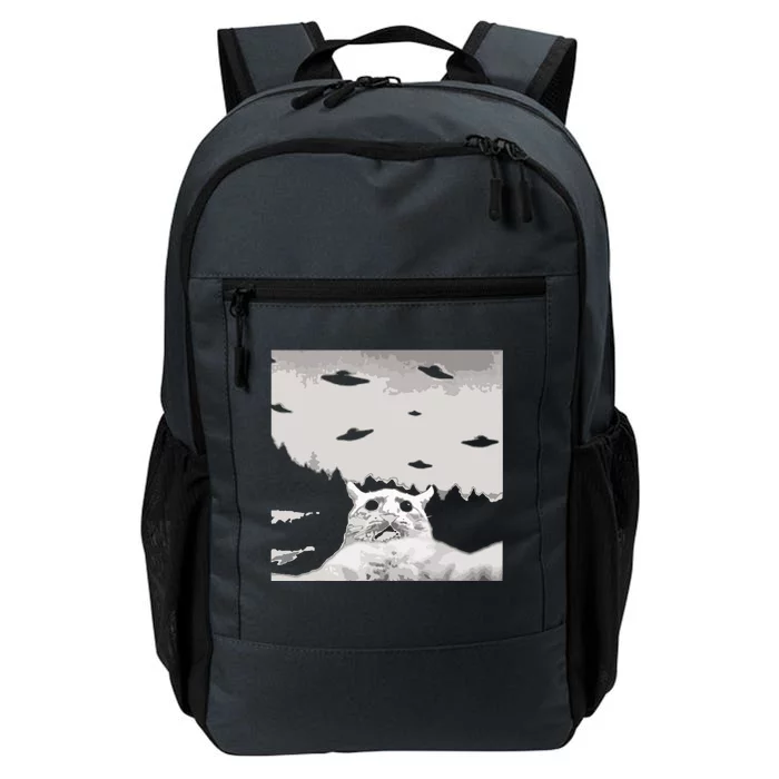 Alien UFO Funny Cat Daily Commute Backpack