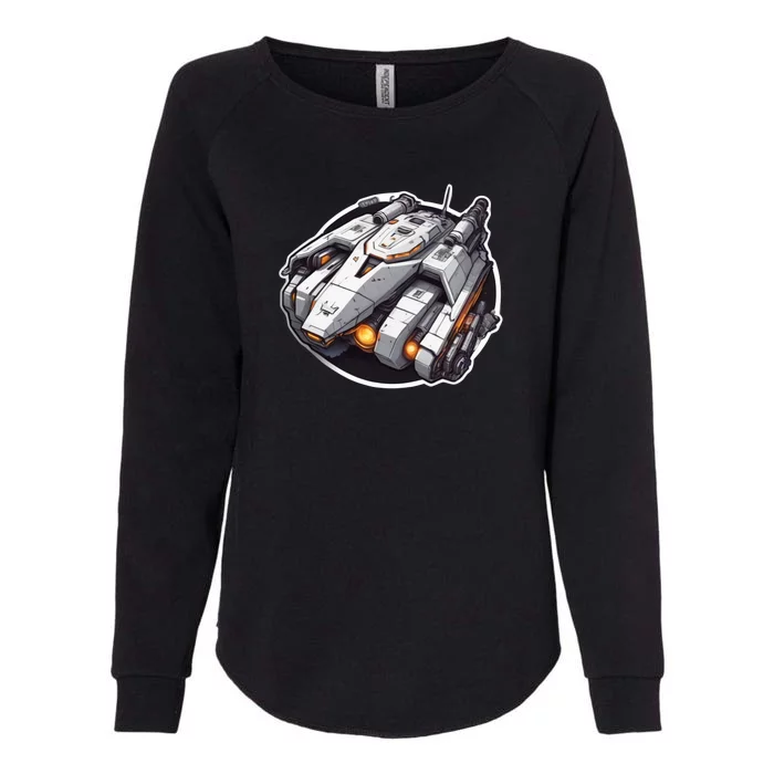 A Unique Futuristic Battle Tank Design Womens California Wash Sweatshirt