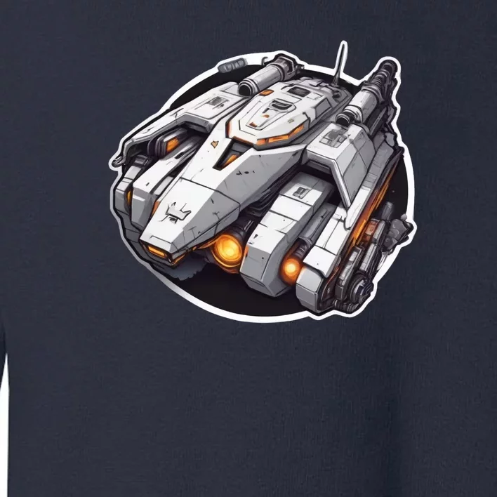 A Unique Futuristic Battle Tank Design Toddler Sweatshirt