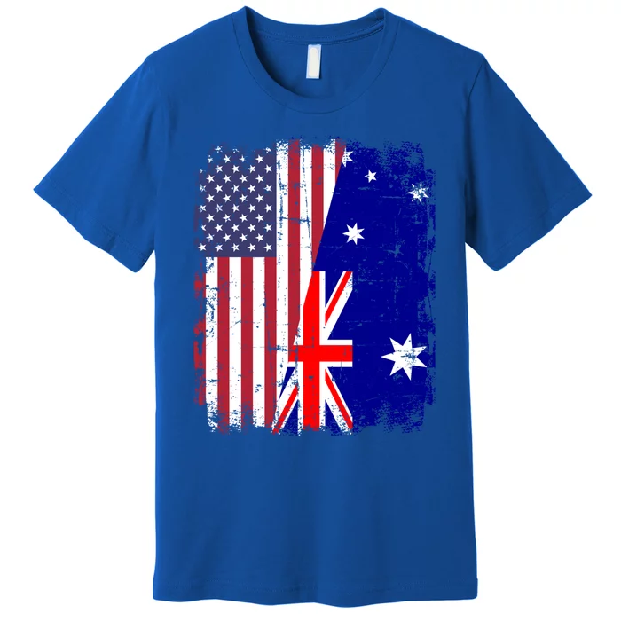 Australia Usa Flag Great Gift Premium T-Shirt