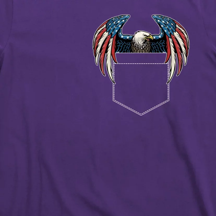 American USA Flag Eagle In Pocket T-Shirt