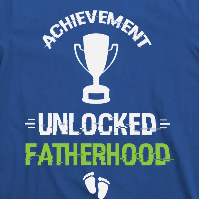 Achievet Unlocked Fatherhood Expecting Parent Meaningful Gift T-Shirt