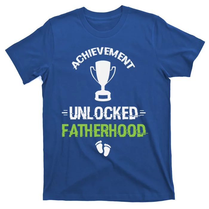 Achievet Unlocked Fatherhood Expecting Parent Meaningful Gift T-Shirt