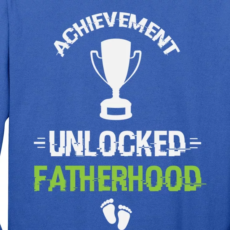 Achievet Unlocked Fatherhood Expecting Parent Meaningful Gift Tall Long Sleeve T-Shirt