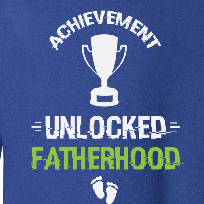 Achievet Unlocked Fatherhood Expecting Parent Meaningful Gift Toddler Sweatshirt